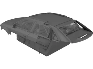 Interior Audi S4 (2004) 3D Model