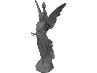 Angel Lucy Classical Statue 3D Model