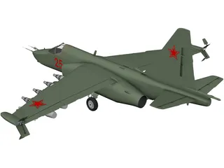 Sukhoi Su-25 Frogfoot 3D Model