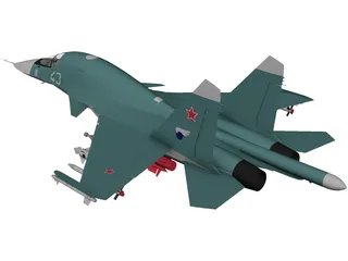 Sukhoi Su-34 Fullback 3D Model