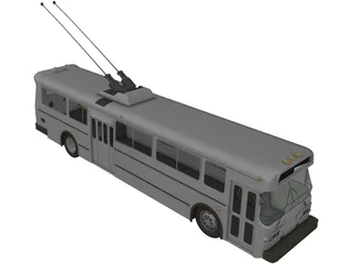 Trolley Bus 3D Model