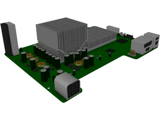 Xbox 360 Jasper Motherboard 3D Model