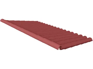 Spanish Roof Tiles 3D Model