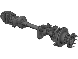 Front Axle F550 3D Model