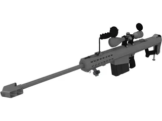 M107 Barrett 3D Model