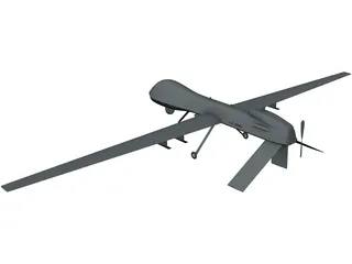 General Atomics MQ-1C Sky Warrior UAV 3D Model