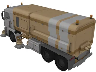 MAN TGA Street Cleaning Truck 3D Model