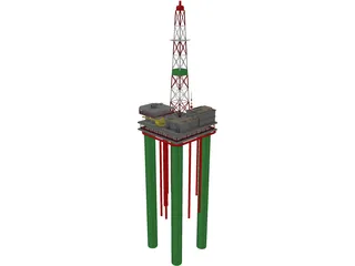 Oil Platform 3D Model