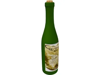 Bottle of Wine 3D Model