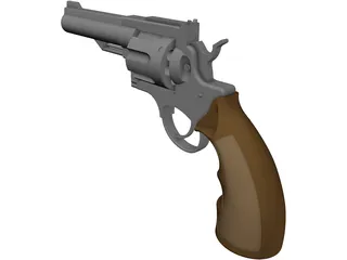 Smith and Wesson Revolver 3D Model