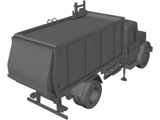 GAZ-3309 Garbage Truck 3D Model