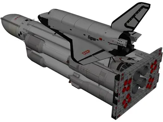 Rocket System Energia-Buran 3D Model