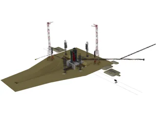 Baikonur Universal Set of Stand-Start 3D Model