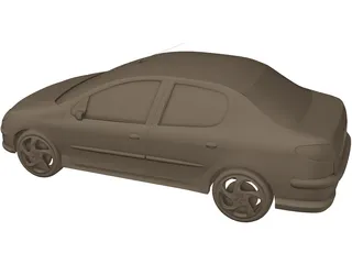 Peugeot 206 HDI Sedan 3D Model