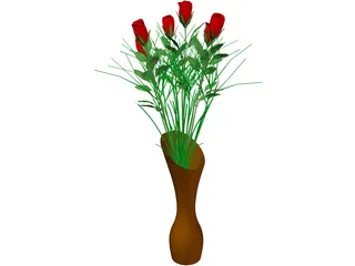 Vase with Flowers 3D Model