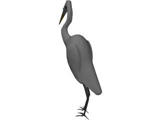 Great Egret (Ardea Alba) 3D Model