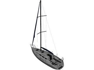 Sailboat Yacht 3D Model