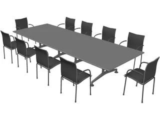 Wilkhahn 440 Meeting Room Table 3D Model