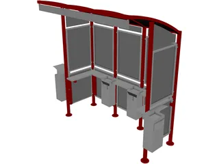 Bus Stop 3D Model