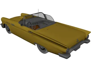 Ford Thunderbird Cabrio (1957) 3D Model