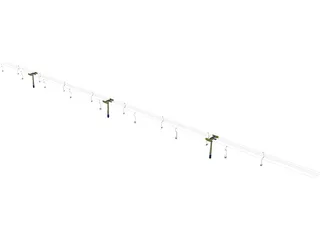Mountain Cable Railway 3D Model