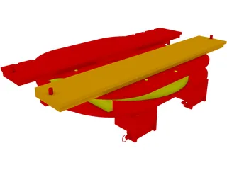 Forklift Rotator Attachment 3D Model