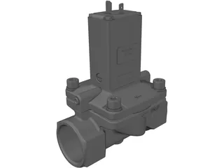 Burket Solenoid Valve 5281 1 1/4 inch 3D Model