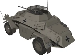 sd.kfz.222 3D Model