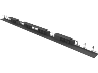 Train Station 3D Model