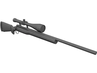 M40A3 Bolt Action Sniper Rifle 3D Model