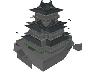 Shogun Japanese Castle 3D Model