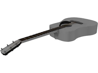 Guitar Acoustic Laptop 3D Model