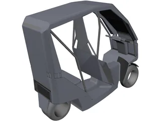 Tandem Car 3D Model