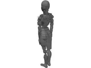 Female Cyborg 3D Model