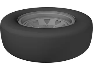 Trailer Wheel 14 Inch 3D Model