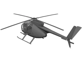 Hughes OH-6A Cayuse 3D Model