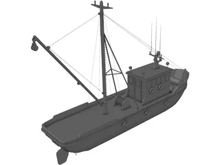 Fishing Boat 3D Model