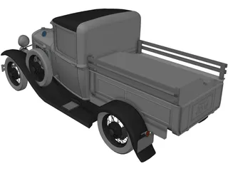 Ford Model A Pickup (1930) 3D Model