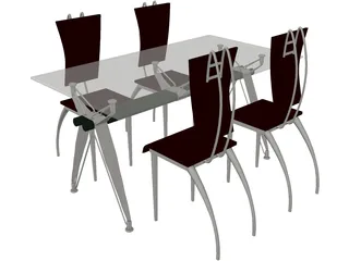 Table Dinner Modern Style 3D Model