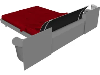 Bed Artistic 3D Model