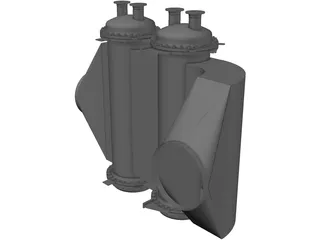 Condensing Gas Heat Exchanger 3D Model