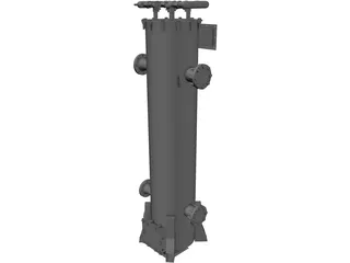 Biomass Heat Exchanger 3D Model