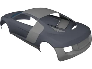 Audi R8 Body 3D Model