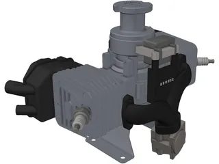 Engine Zenoah G80 Twin 3D Model