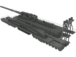 Schwerer Gustav Dora 3D Model - 3DCADBrowser