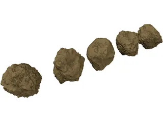 Asteroid Set 3D Model