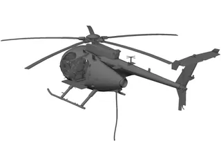 MD Helicopters MH-6/AH-6 Little Bird 3D Model