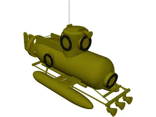 Deep Sea Mini Submarine 3D Model