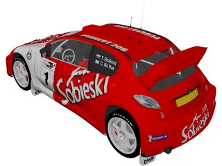Peugeot 206 WRC 3D Model