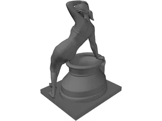 Classical Statue Woman Fountain 3D Model